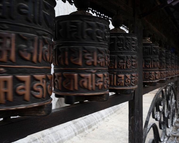 Hindu prayer wheels