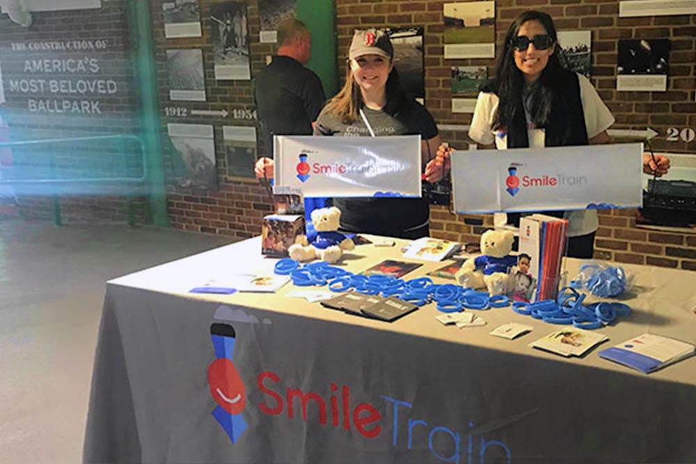 Bhavana at Smile Train booth at Fenway Field