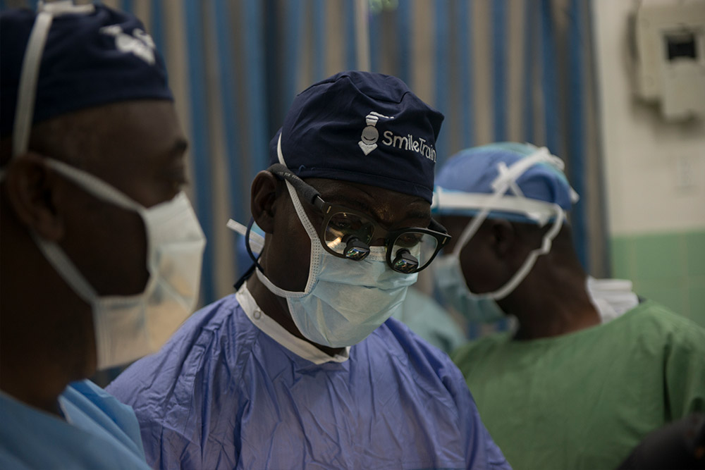 Dr Brown doing cleft surgery