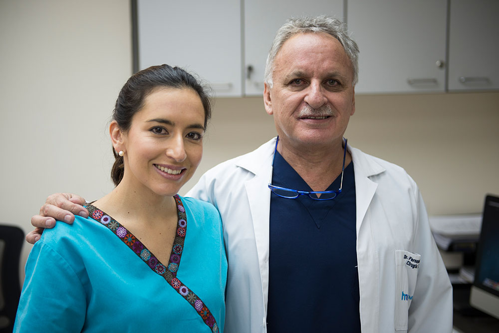 Dr Sandoval with his daughter