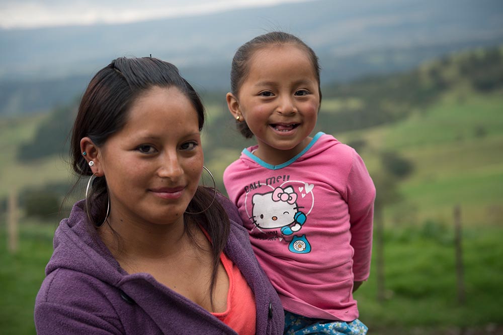 Fernanda held by her mother