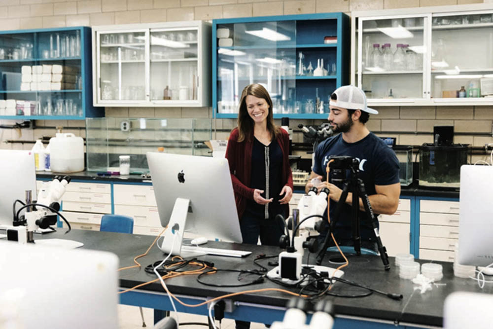 Luke Zappia at a lab