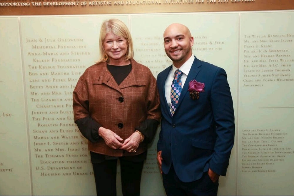 Manny Ventura with Martha Stewart