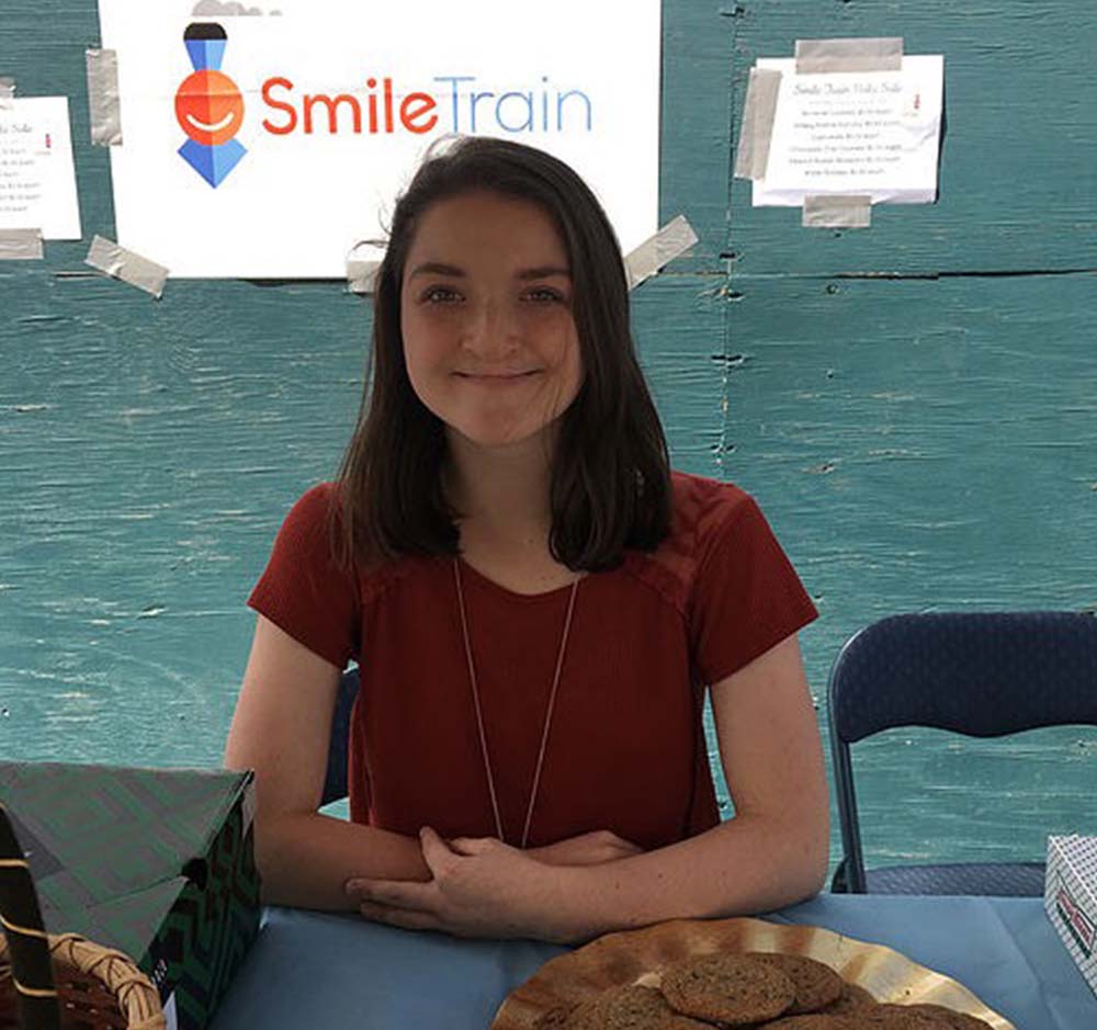 Riley selling cookies to raise funds for Smile Train