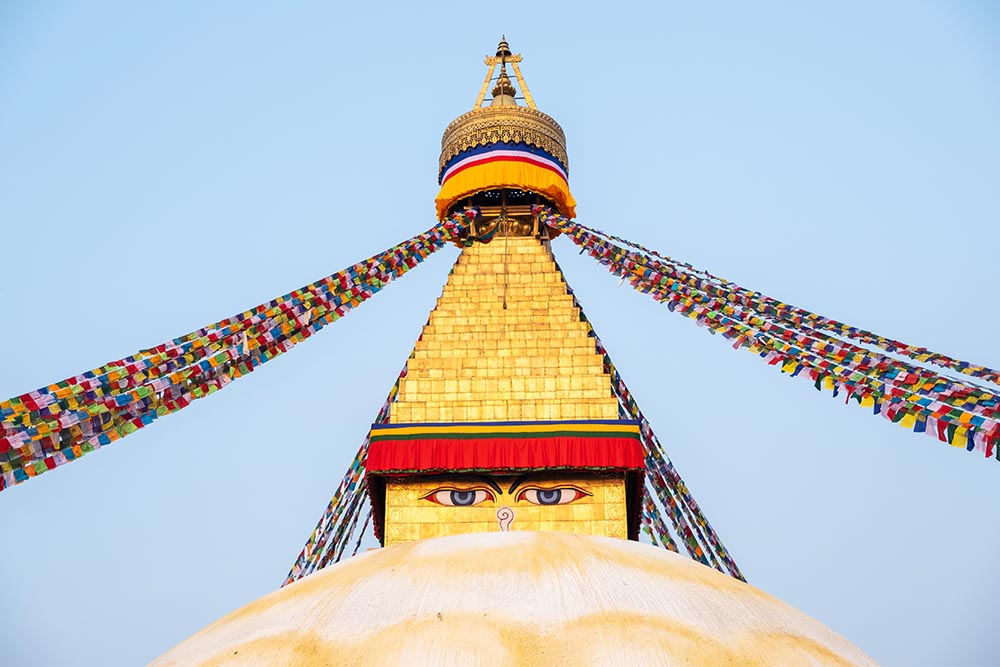 A golden temple in Nepal