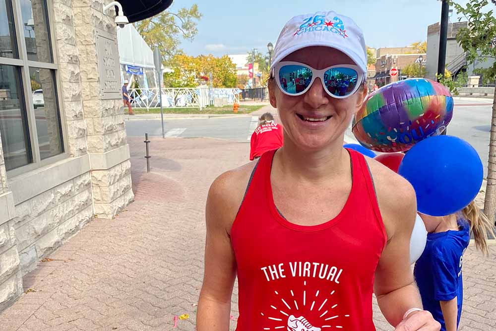 Kelly finishes the virtual marathon