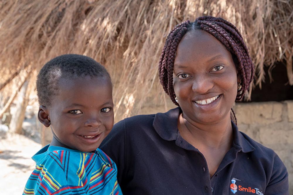 Yona with a Smile Train patient in Zambia