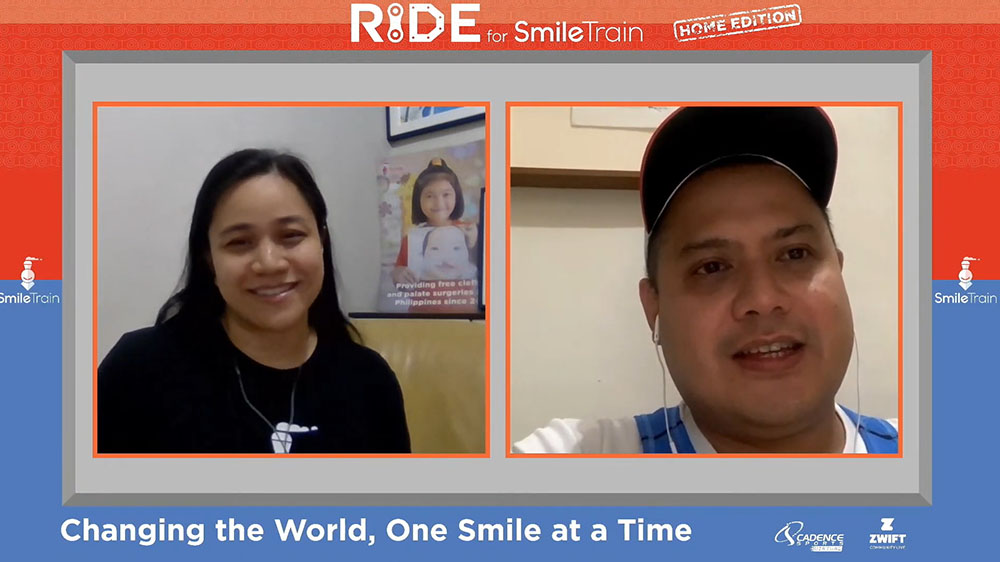 Smile Train staff and partners video chat at event