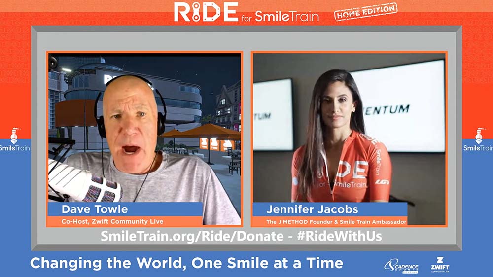 Ride for Smile Train live shot with Jennifer Jacobs