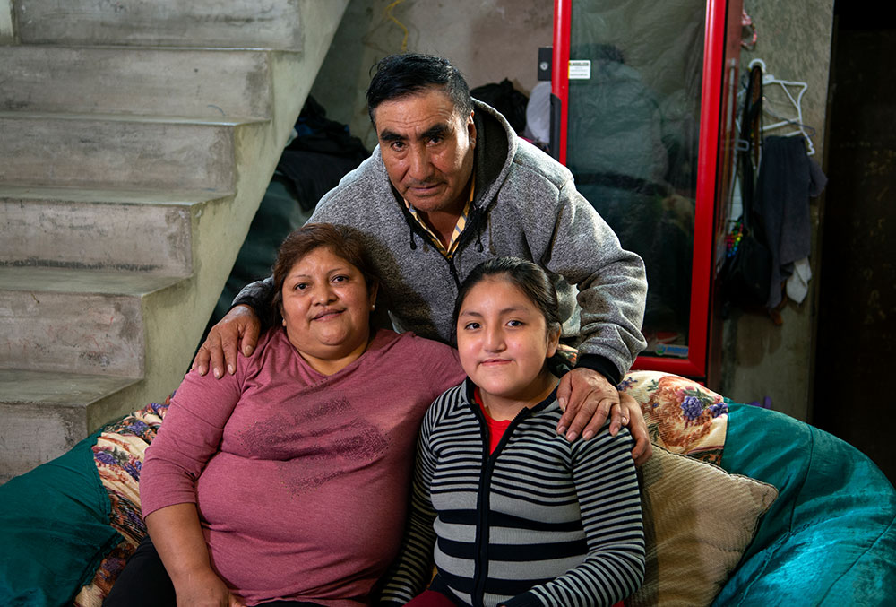 Chiara with her parents