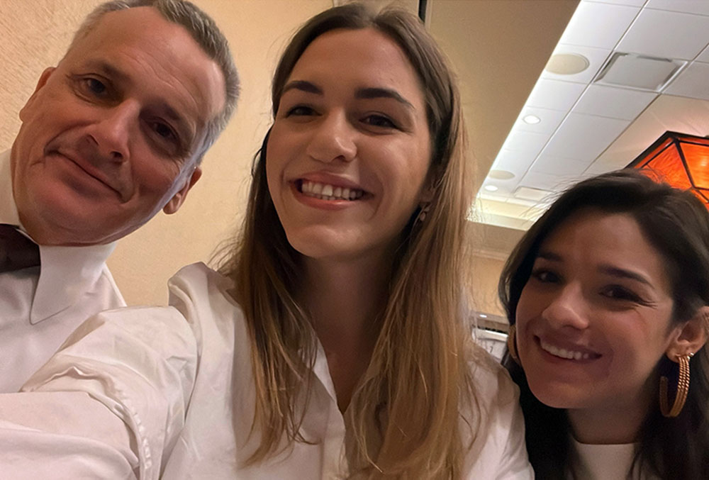Dr. Eric Hubli, Grace Peters, and Camila Osorio take a selfie at the ACPA Annual Meeting