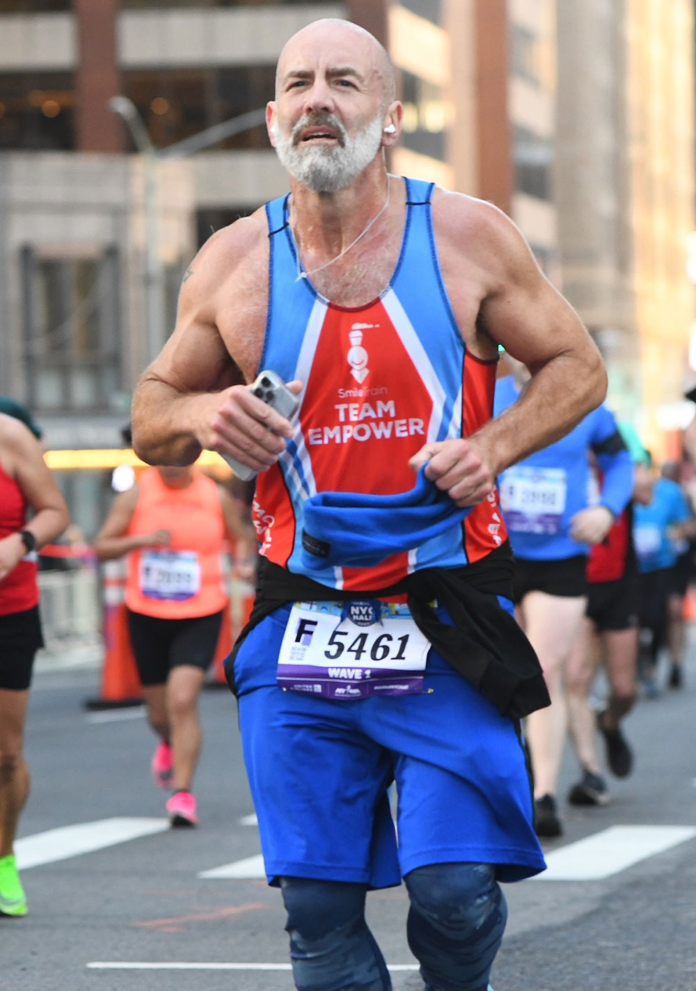 Eric Rosenheim-Patton running the New York Half Marathon in April 2022