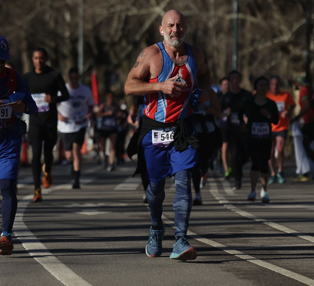 Eric running the New York Half