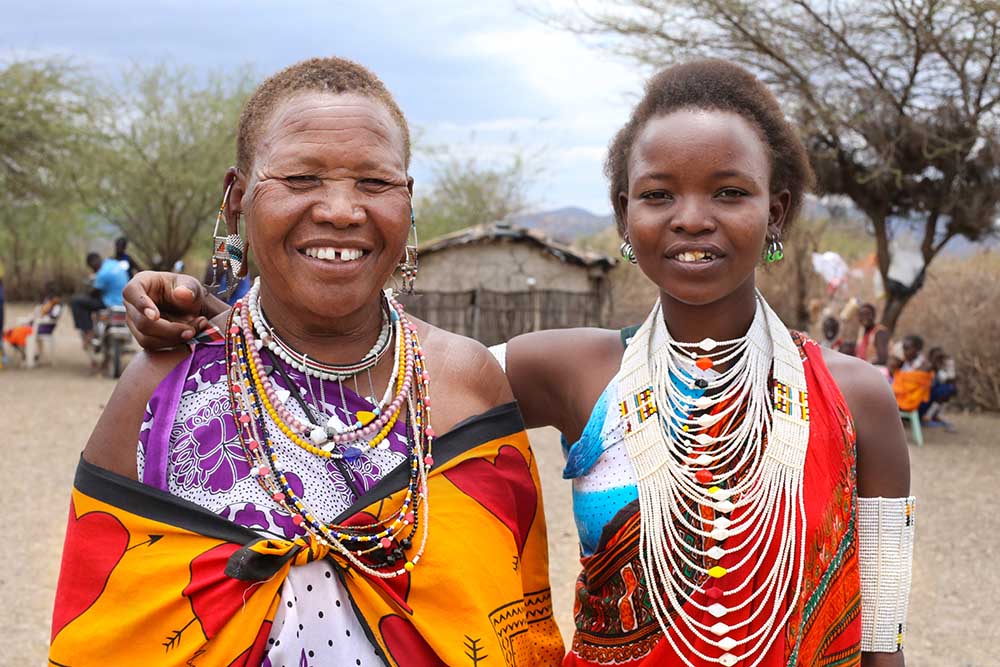 Ndindai with her family after cleft lip surgery