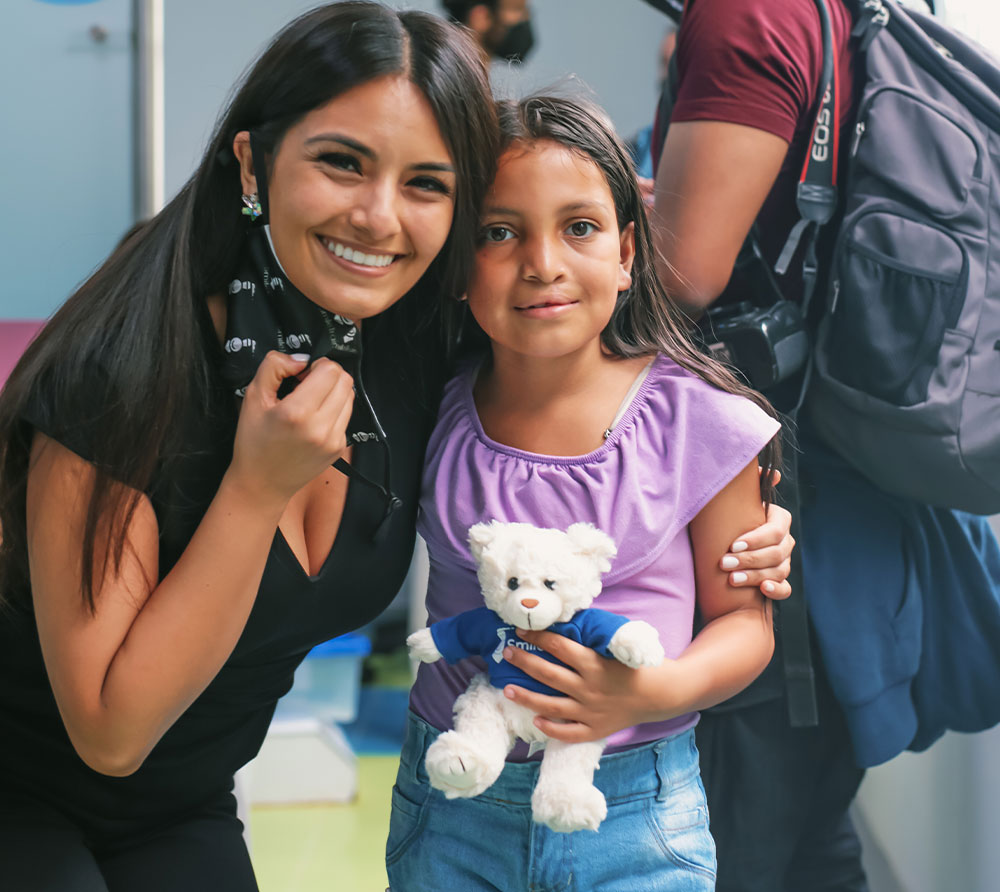 Brenda and Magali share a smile