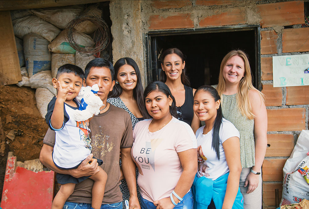 Mathias' family with the YLC Journeyers