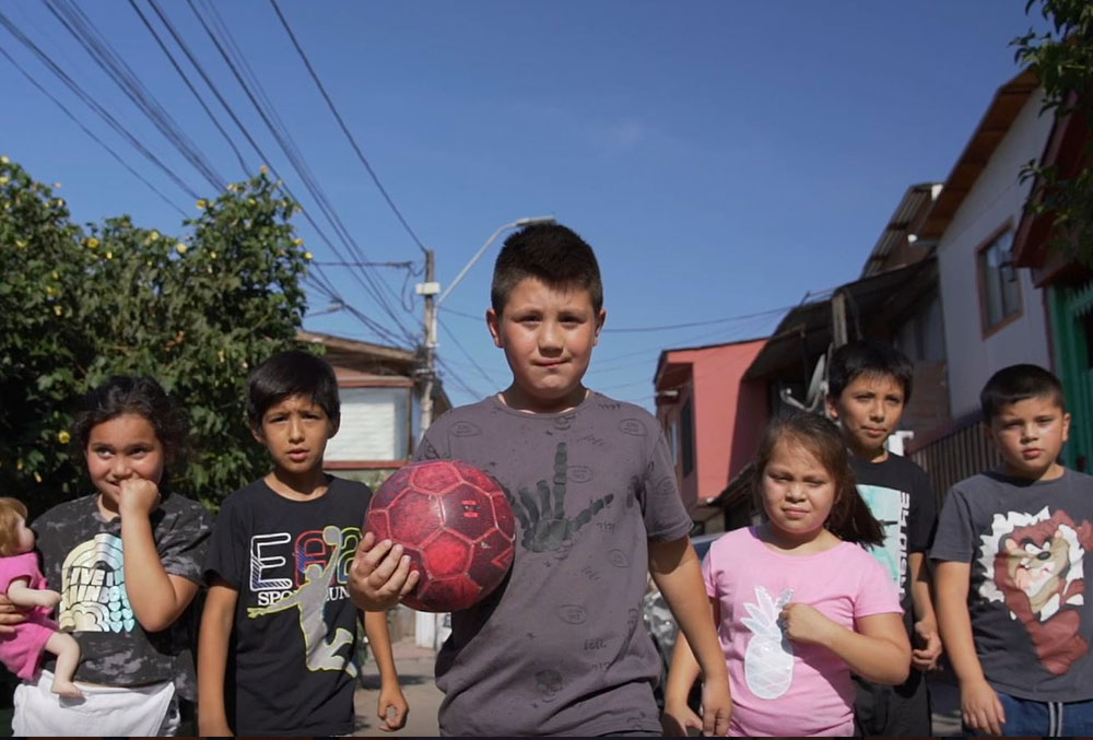 Amaro with his neighborhood friends