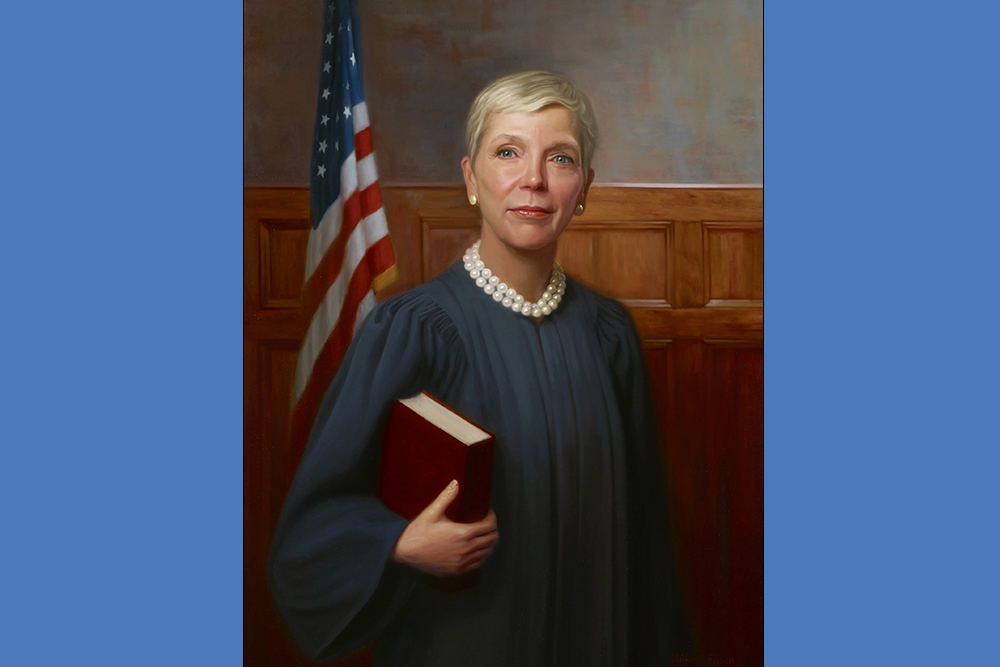 The Honorable Margaret Garvey, Justice, Supreme Court of Rockland County, 37 x 27 in., oil on linen