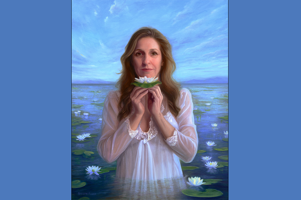 Nanette’s self portrait, A Lotus Grows in the Mud, is the winner of Manhattan Arts International “HerStory” 2022 and among her works selected for digitizing for the lunar capsule.