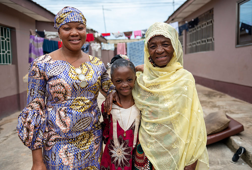 Alimatu, Rawdah, and Alimatu's mother