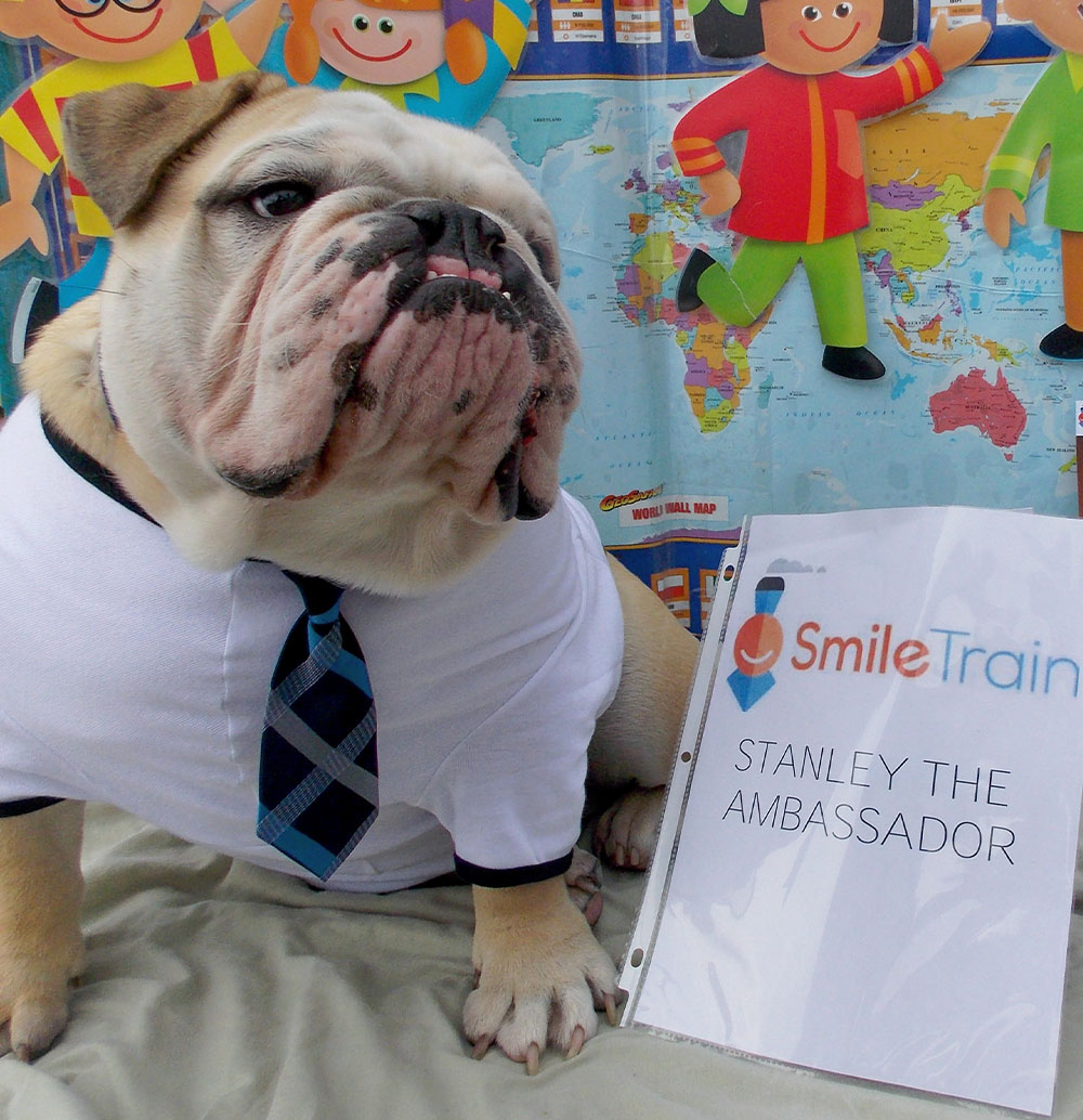 Stanley standing proud as a Smile Train Ambassador