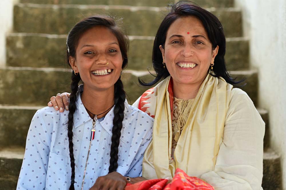 Mamta Carrol and Pinki smiling