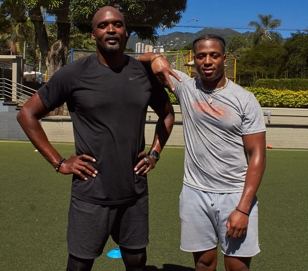 Mathias Kiwanuka and Kenyan Drake at sports camp