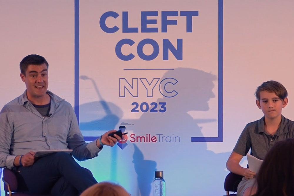 Jeremy and Henry Shipp onstage at Cleft Con NYC