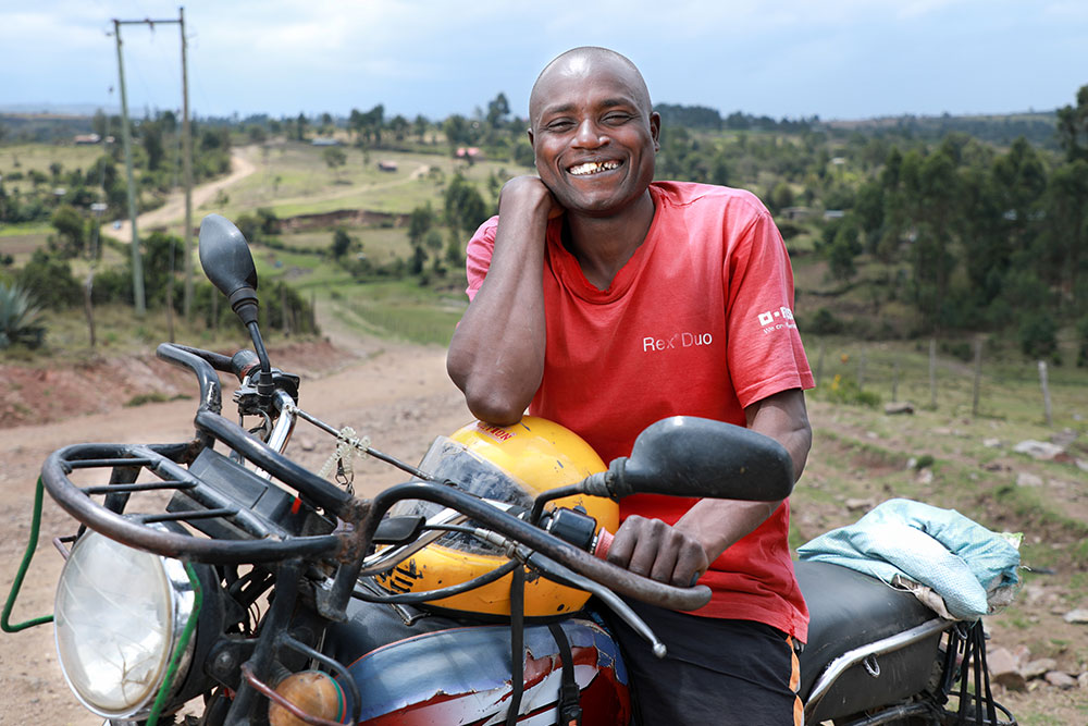 Wesley in his boda boda