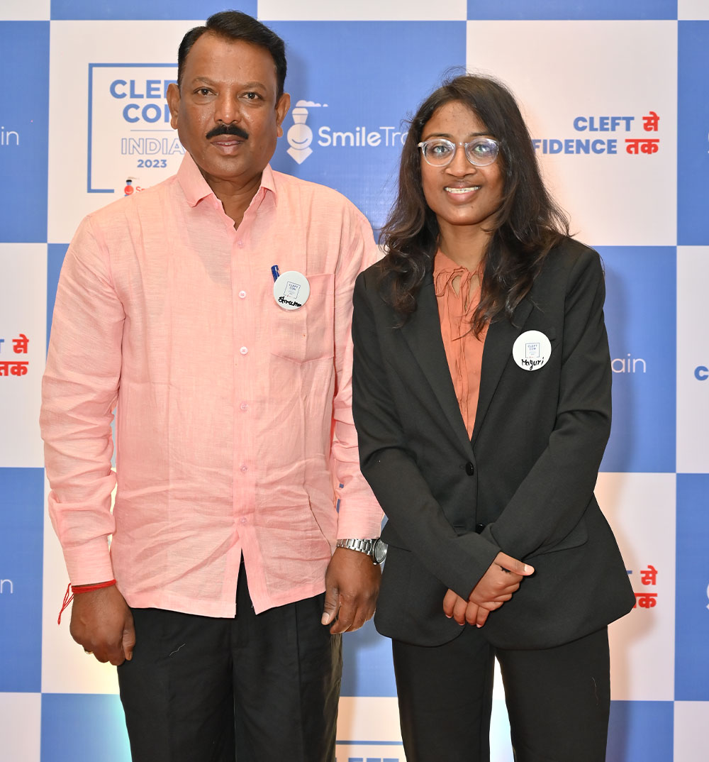 Dr. Mayuri with her father at Cleft Con India 2023