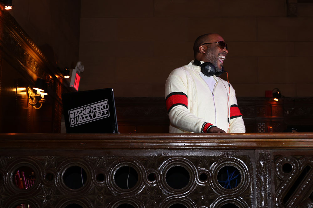 DJ Jazzy Jeff in action at Smile Train’s 25th-Anniversary Gala