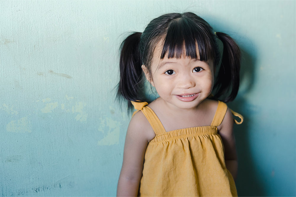 Zabriena smiling after cleft surgery