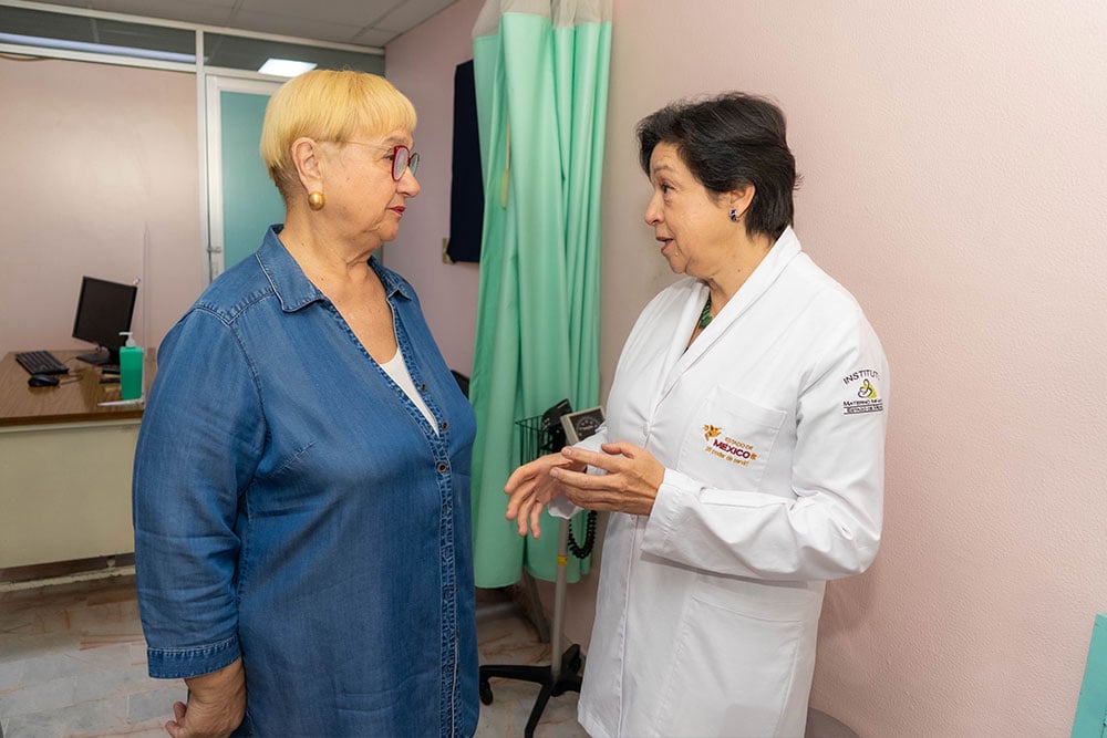 Lidia meeting Dr. Maria Salgado