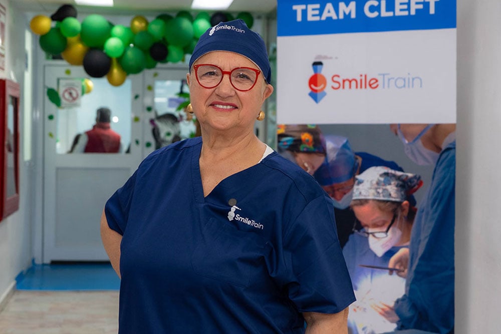 Lidia Bastianich Smile Train scrubs