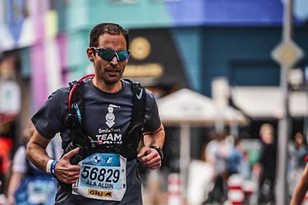 Al running the Berlin Marathon in 2021