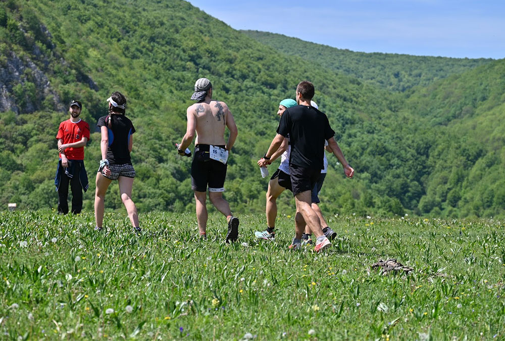 Run for Smiles participants run through the mountains near Vratsa