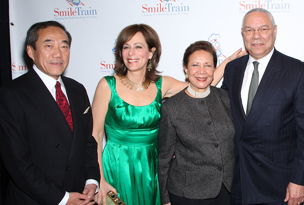 Charles B. Wang, Jane Kaczmarek, Alma Powell, and Colin Powell at Smile Train's tenth anniversary celebration