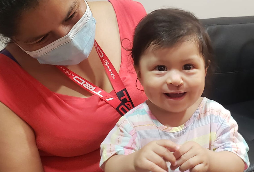 Gianna after Smile Train-sponsored cleft lip and cleft palate surgery. 