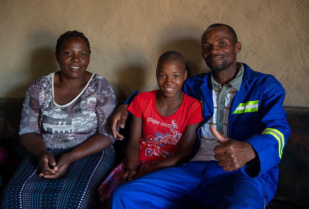 Munashe with her parents