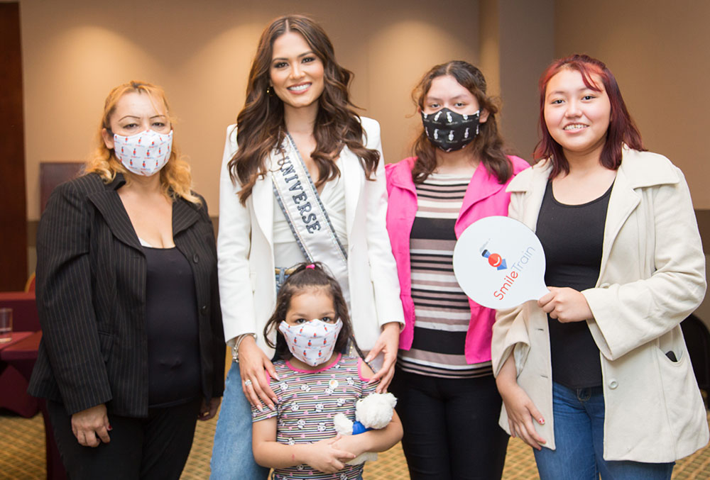 Miss Universe Andrea Meza with Smile Train cleft patients in Mexico