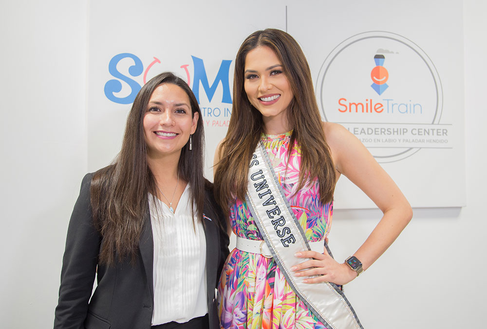Miss Universe Andrea Meza with Smile Train's Monica Dominguez
