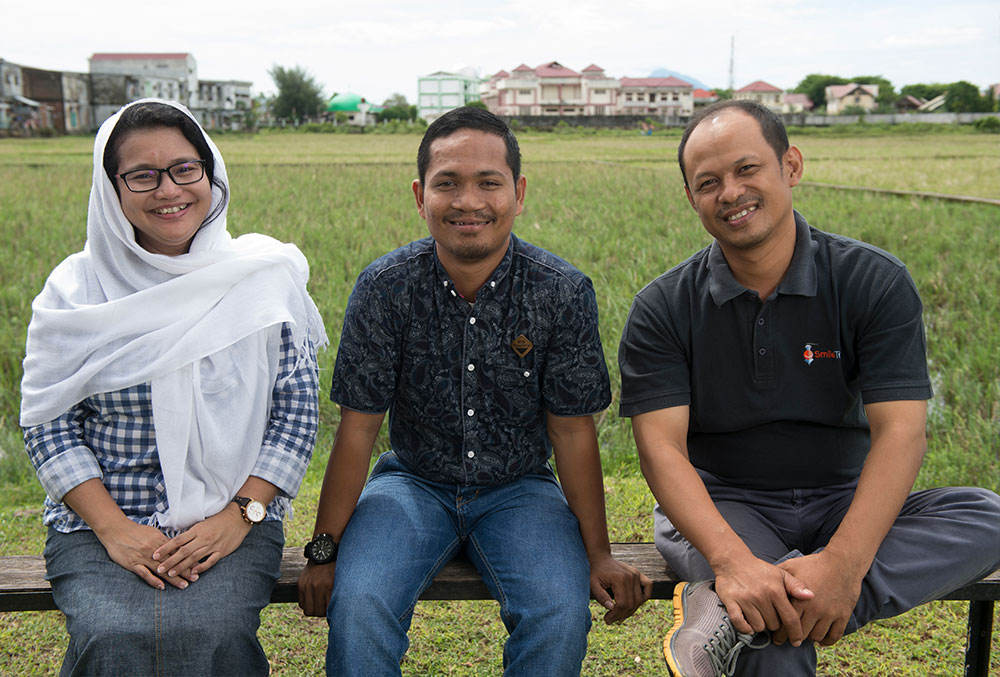 Rahmad with Smile Train staff