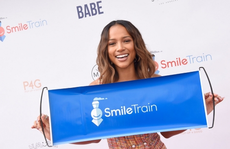 Smile Train celebrity supporter at fundraising event