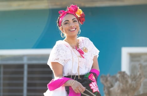 Adahara, on horseback, smiling in the Mexican sun after cleft treatment.