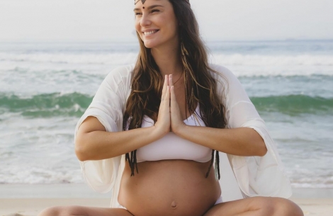 woman doing yoga