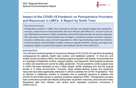 Impact of the COVID-19 Pandemic on Perioperative Providers and Resources in LMICs: A Report by Smile Train