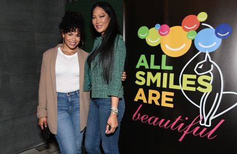 Kimora Lee Simmons with Jordin Sparks at Smile Train's World Smile Day event at NOBU LA