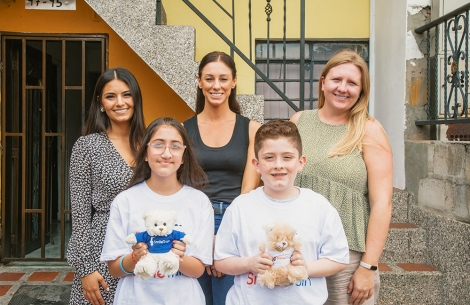 YLC members with Smile Train patient Valery and her brother, Andreas