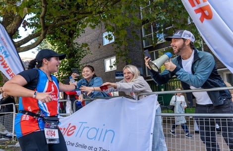 Smile Train members supporting team EMPOWER runner in TCS New York City marathon