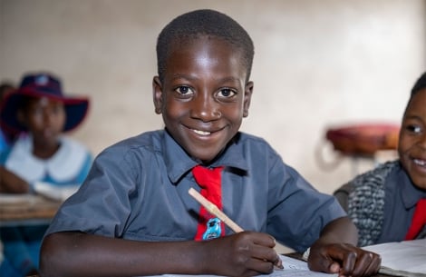 David smiling after cleft surgery